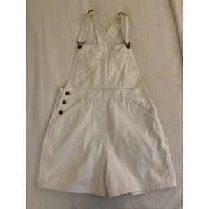White, Jean, short overalls (Size M), ABE